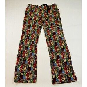 Harry Potter Hogwarts School Crest Gryffindor Slytherin Pajamas Lounge Pants 2XL